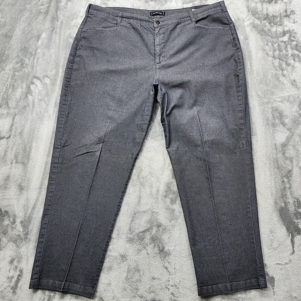 Lee Riders Pants Womens 24WP PETITE Gray Herringbone Twill Mid Rise Straight Leg